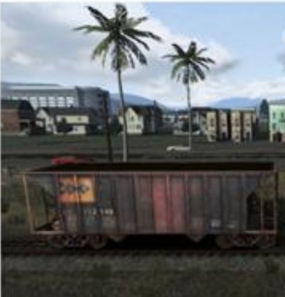 Vagão posicionado na moega de descarga ferroviária