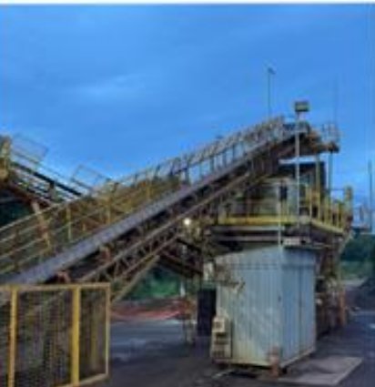 Estrutura de peneiramento de material